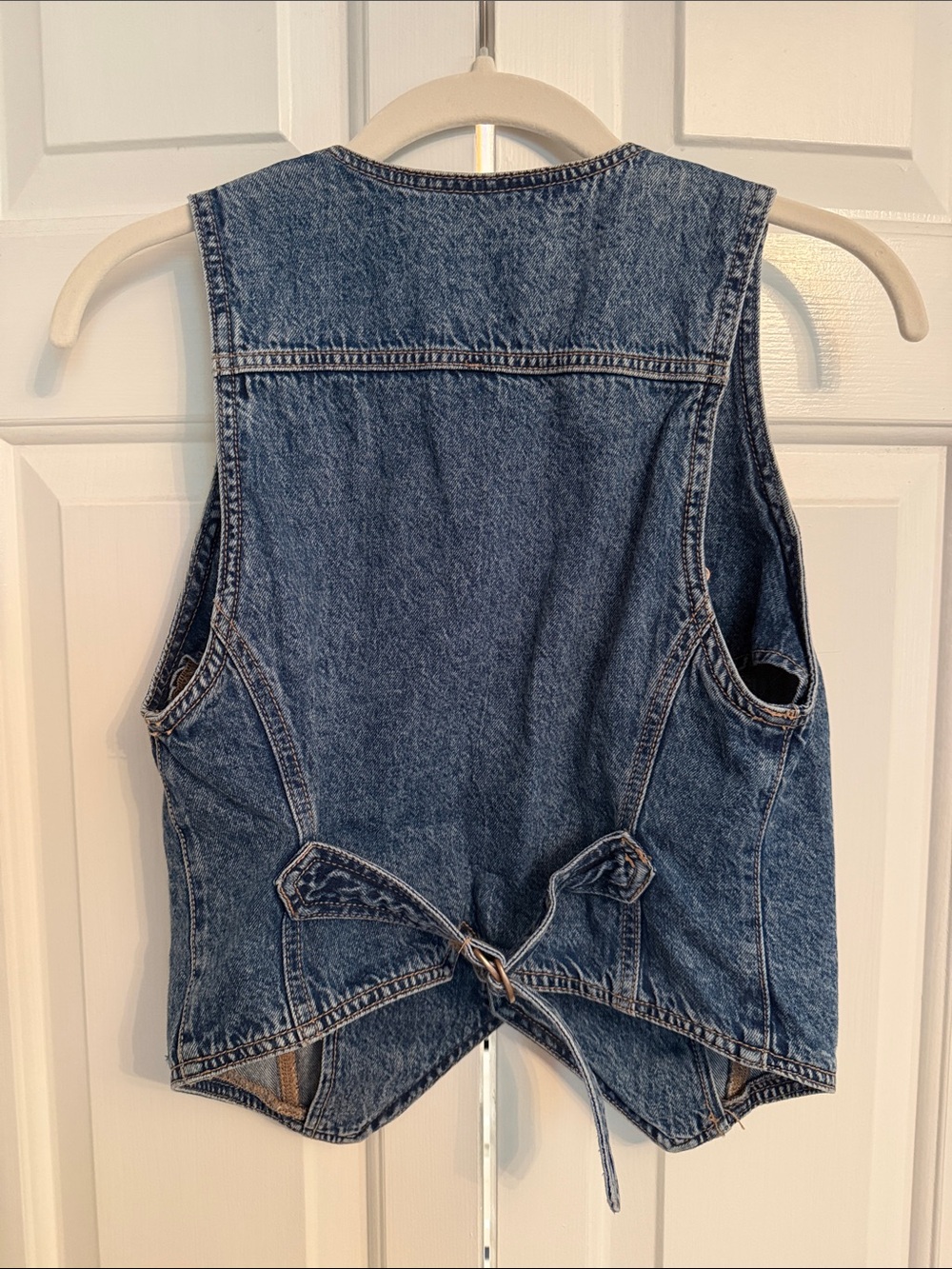 American Eagle Outfitters Blue Denim Vest - Washed Indigo - Picture 4 of 4